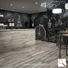 Allwood Italian design. Teak 6 1/2 by 40 and 10 by 40 Porcelain